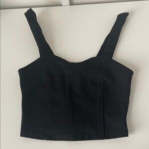 Brandy Melville Black Cut Out Crop Top